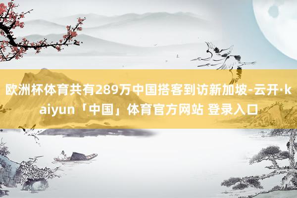 欧洲杯体育共有289万中国搭客到访新加坡-云开·kaiyun「中国」体育官方网站 登录入口