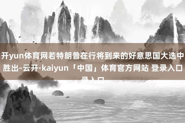 开yun体育网若特朗普在行将到来的好意思国大选中胜出-云开·kaiyun「中国」体育官方网站 登录入口